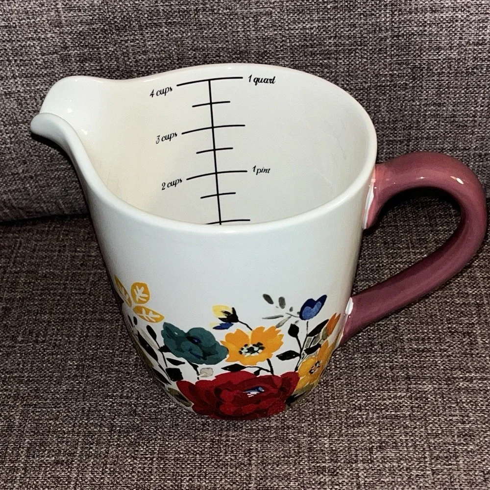 Pioneer Woman Love Beyond Measure 4 Cup Measuring Pitcher Timeless Floral